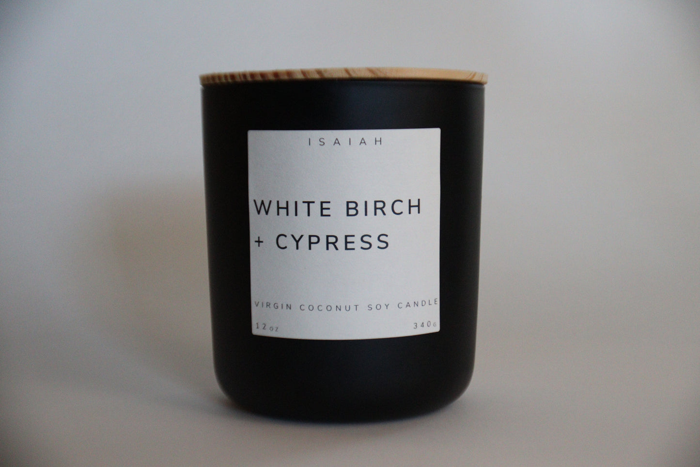 White Birch + Cypress - 12oz Large Candle